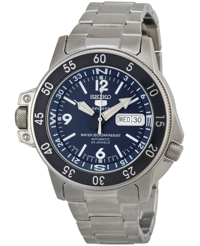 Seiko 5 Blue Dial Steel Men's Watch SKZ209J1 | WatchMaxx
