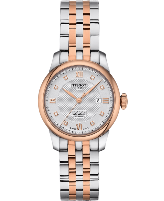 Tissot Le Locle Automatic 29mm Silver Diamond Dial Two-Tone Stainless Steel Women's Watch T006.207.22.036.00