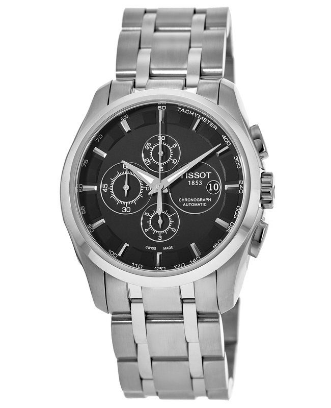 Tissot Couturier Automatic Chronograph Black Dial Steel Men's Watch T035.627.11.051.00