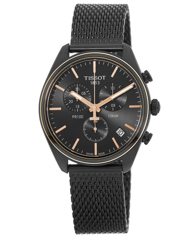 Tissot PR 100 Chronograph Black Dial Stainless Steel Men's Watch T101.417.23.061.00
