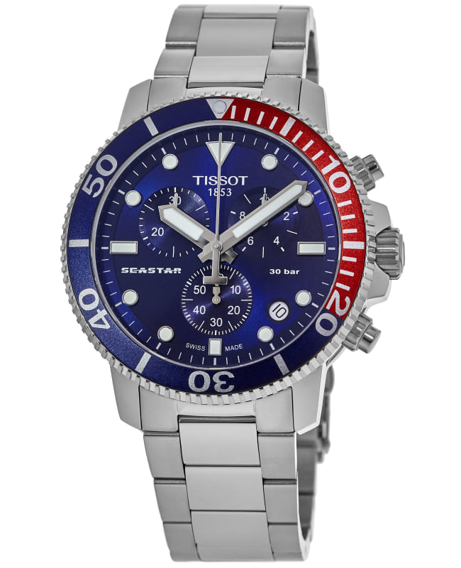 Tissot Seastar 1000 Chronograph Blue Dial Stainless Steel Men's Watch T120.417.11.041.03