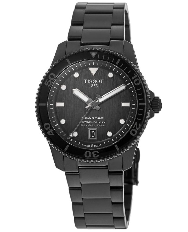 Tissot ブラックダイアル メンズ時計 Tissot Seastar 1000 Men's Watch T120.807.33.051.00 | WatchMaxx