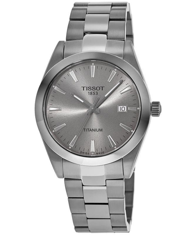 Tissot Gentleman Quartz Grey Dial Titanium Men's Watch T127.410.44.081.00
