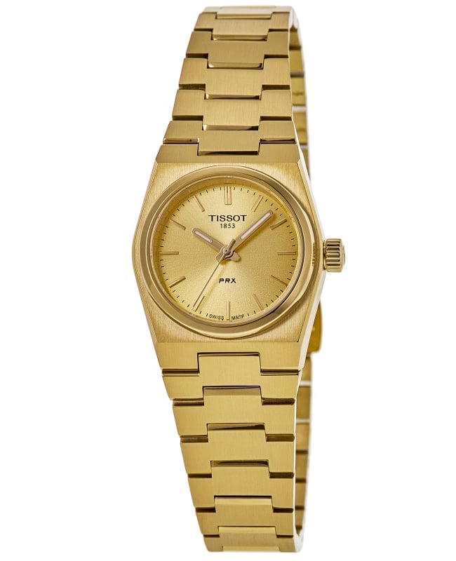 Tissot PRX Quartz Champagne Dial Yellow Gold PVD Steel Women's Watch T137.010.33.021.00
