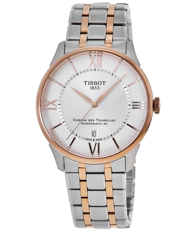 Tissot Chemin Des Tourelles Powermatic 80 42mm Automatic Silver Dial Two-Tone Stainless Steel Men's Watch T139.407.22.038.00 T139.407.22.038.00