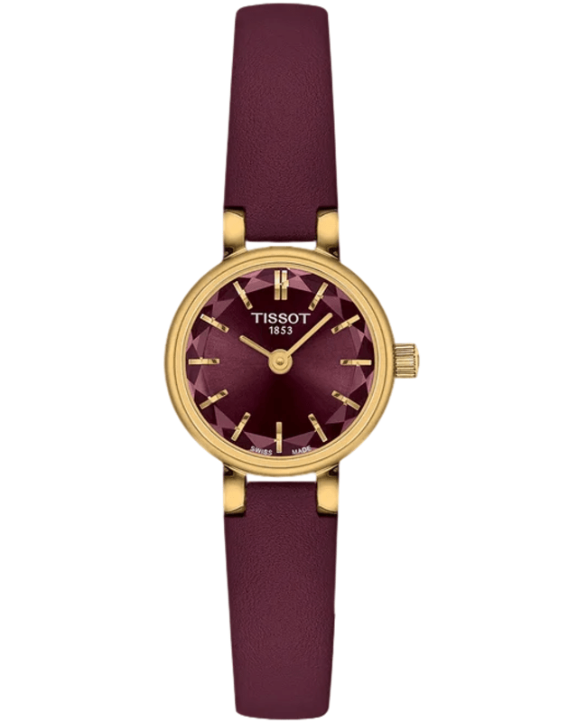 Tissot Lovely Round 19.5mm Red Dial Leather Strap Women's Watch T140.009.36.371.00