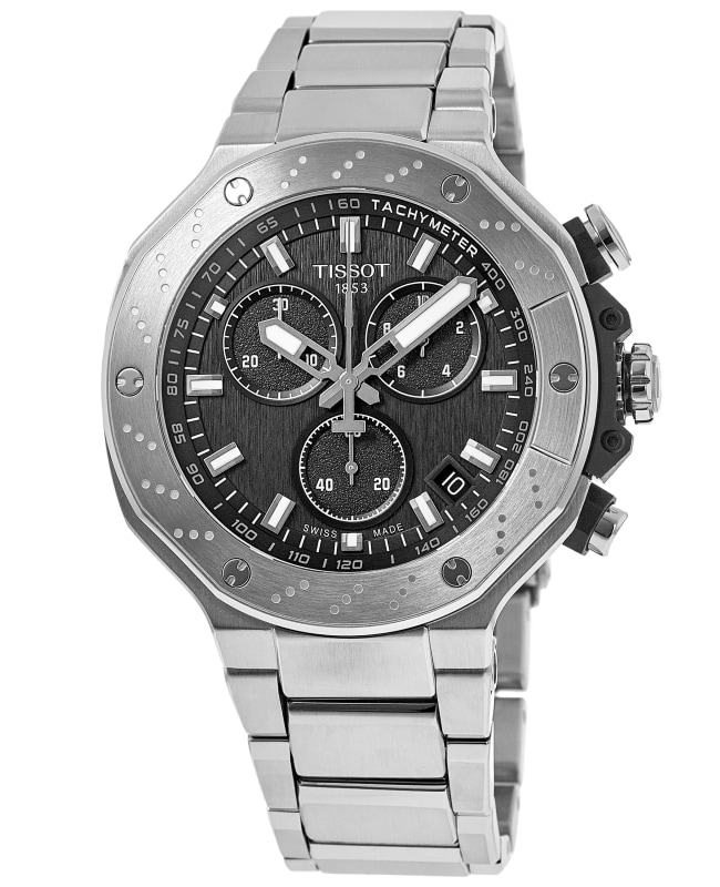 Tissot T-Race Chronograph Black Dial Silver Stainless Steel Men's Watch T141.417.11.051.01