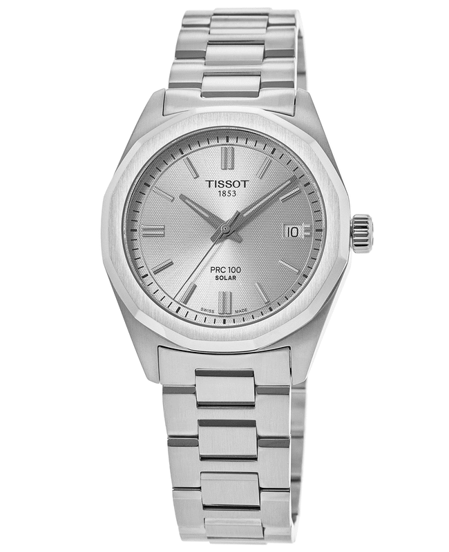 Tissot PRC100 Solar Silver Dial Stainless Steel Women's Watch T151.822.11.031.00