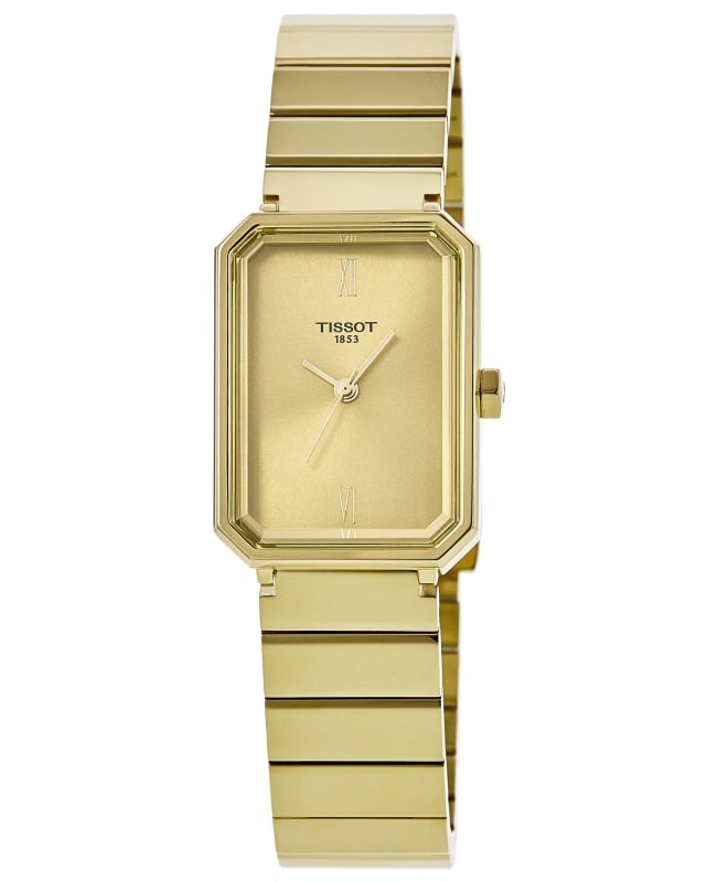 Tissot SRV 30mm Champagne Dial Yellow Gold PVD Steel Women's Watch T160.110.33.023.00