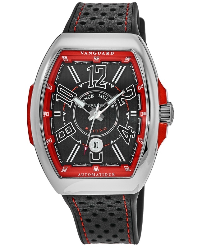 Franck Muller Vanguard Racing Automatic Black Dial Rubber Strap Men's Watch V 45 SC DT RCG AC ER