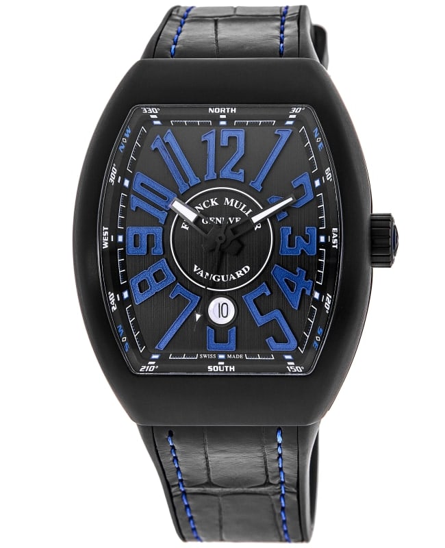 Franck Muller Vanguard Classical Automatic Black Dial Titanium Men's Watch V 45 SC DT TT NR BR BL