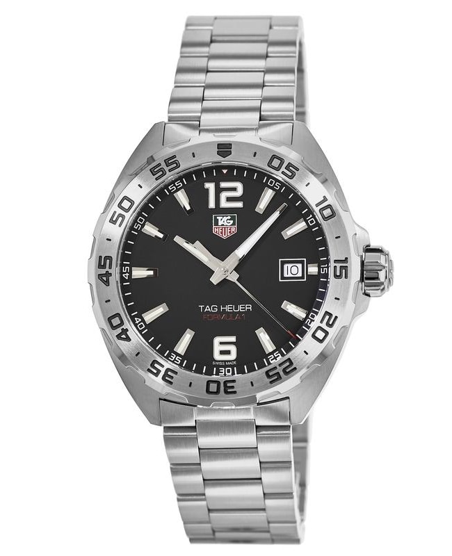 TAG HEUER Formula-1 41MM Quartz SS Black Dial Men's Watch WAZ111A.BA0875, Fast & Free US Shipping