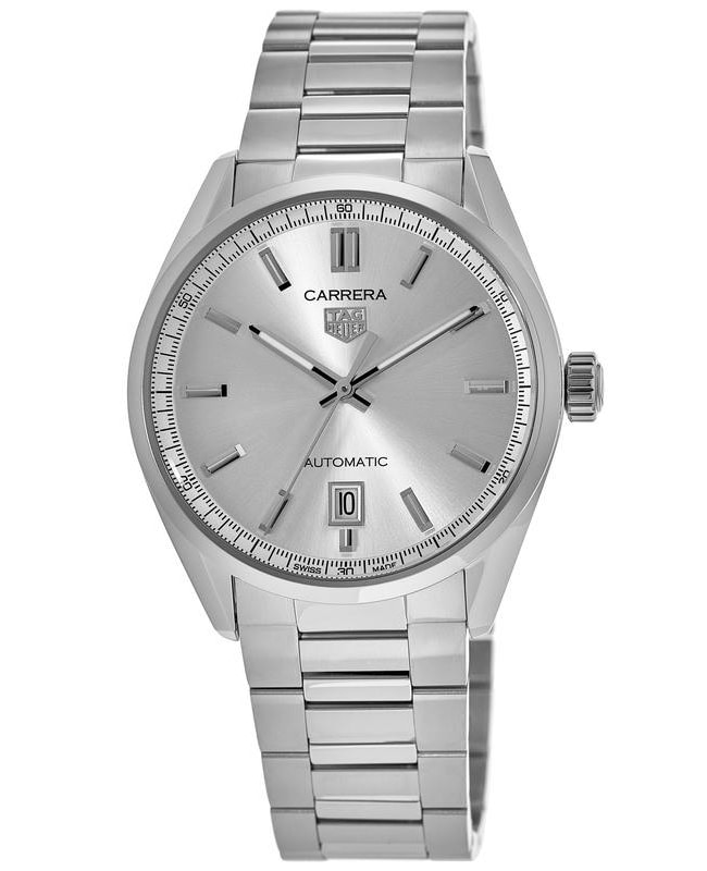 Tag Heuer Carrera Date Automatic Silver Dial Stainless Steel Men's Watch WBN2111.BA0639