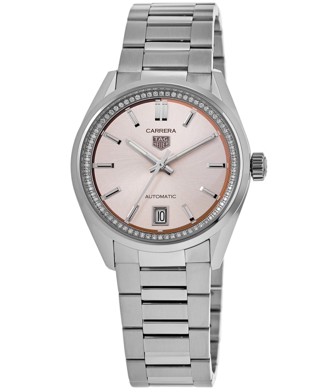 Tag Heuer Carrera Date Automatic Pink Diamond Dial Stainless Steel Women's Watch WBN231A.BA0001
