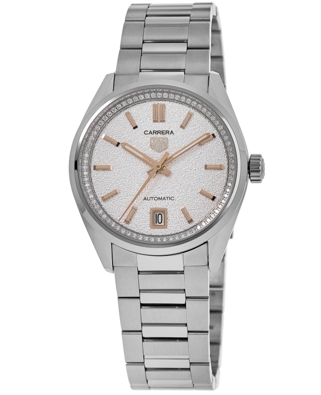 Tag Heuer Carrera Date Automatic Silver Diamond Dial Steel Womens Watch WBN231BBA0001 WBN231BBA0001