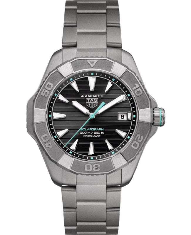 Tag Heuer Aquaracer Professional 200 Solargraph Black Dial Titanium Men's Watch WBP1184.BF0008