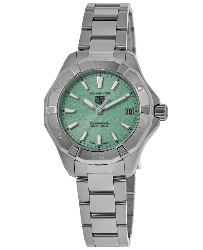 Tag Heuer Aquaracer Professional 200 Solargraph Green Dial Stainless Steel Women's Watch WBP1315.BA0005