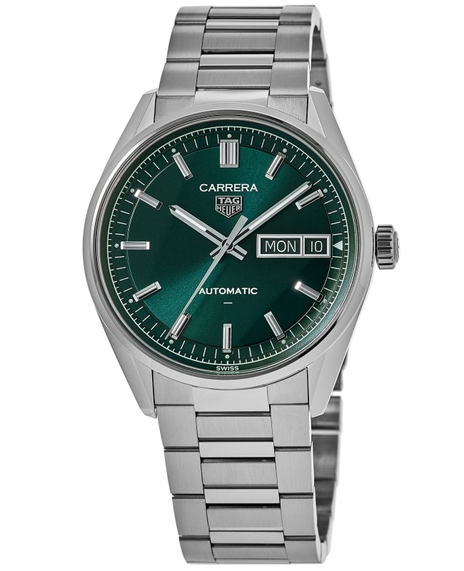 Tag Heuer Carrera Day-Date Automatic Green Dial Stainless Steel Men's Watch WDA2115.BA0043