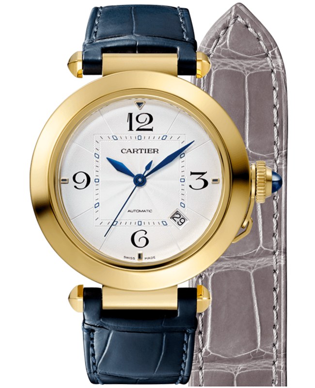 Cartier Panthere de Cartier Silver Dial Yellow Gold Leather Strap Women's Watch WGPA0007 WGPA0007