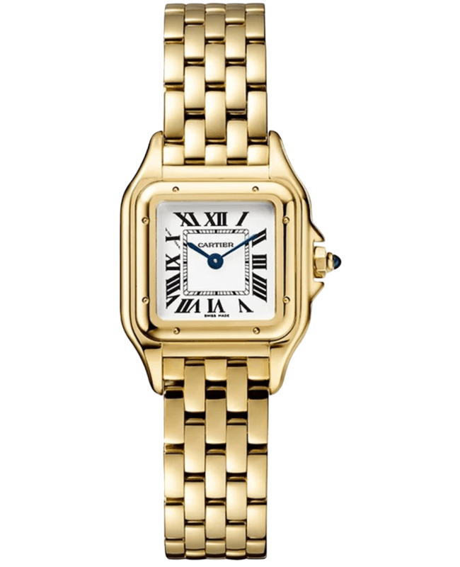Cartier La Panthere De Cartier Silver Dial 18K Yellow Gold Womens Watch WGPN0047 WGPN0047