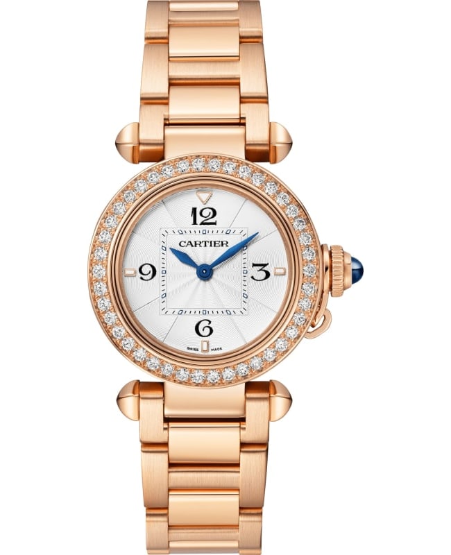 Cartier Pasha De Cartier Opaline Dial Diamond Rose Gold Women's Watch WJPA0018