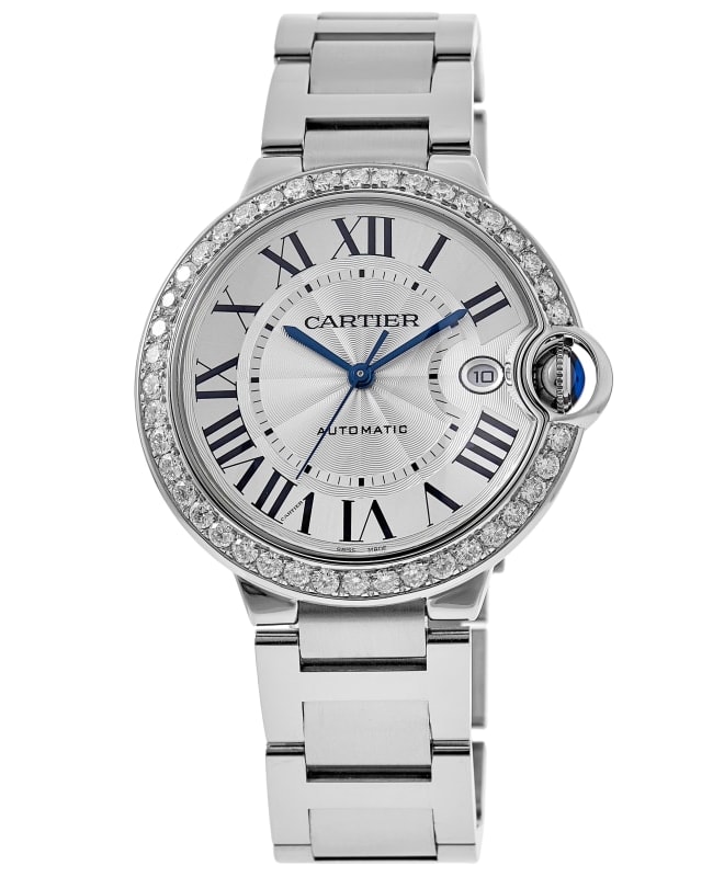 Cartier Ballon Bleu 40mm Automatic Custom Diamond Bezel Steel Unisex Watch WSBB0040-CD WSBB0040-CD 8900$