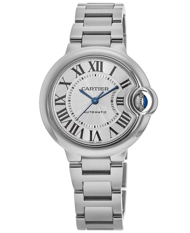 Cartier Ballon Bleu 33mm Silver Dial Steel Womens Watch WSBB0044 WSBB0044