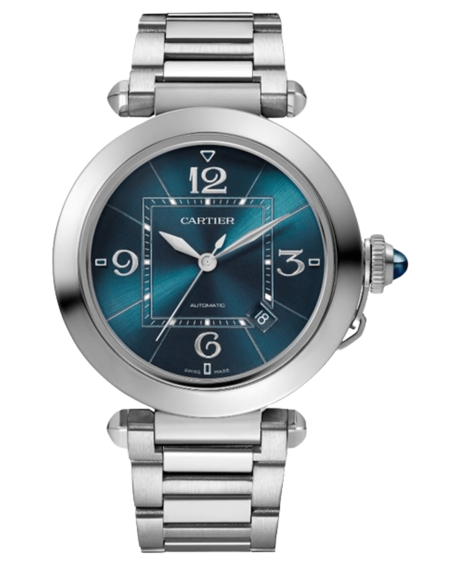 Cartier Pasha De Cartier Automatic Blue Dial Steel Men's Watch WSPA0038