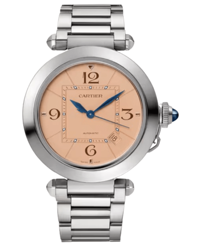 Cartier Pasha De Cartier Automatic Salmon Dial Steel Unisex Watch WSPA0040