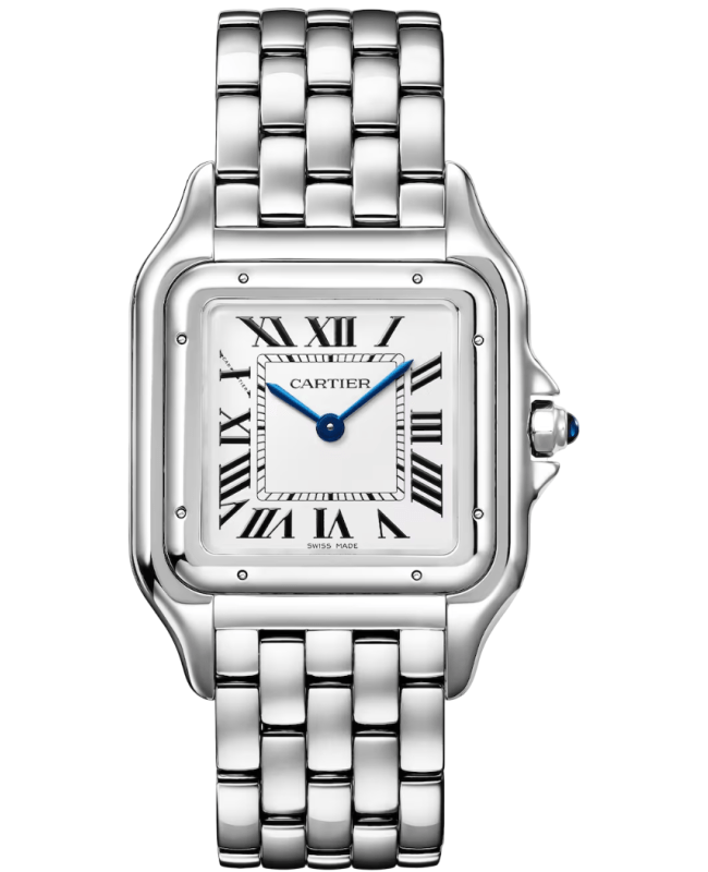 Cartier Panthere de Cartier Large Silver Dial Stainless Steel Women's Watch WSPN0016