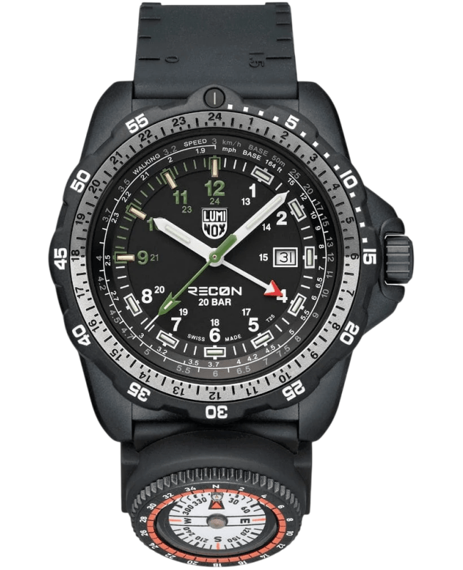 Luminox RECON Nav Spec GMT 46mm Black Dial Rubber Strap Men's Watch XL.8837.2