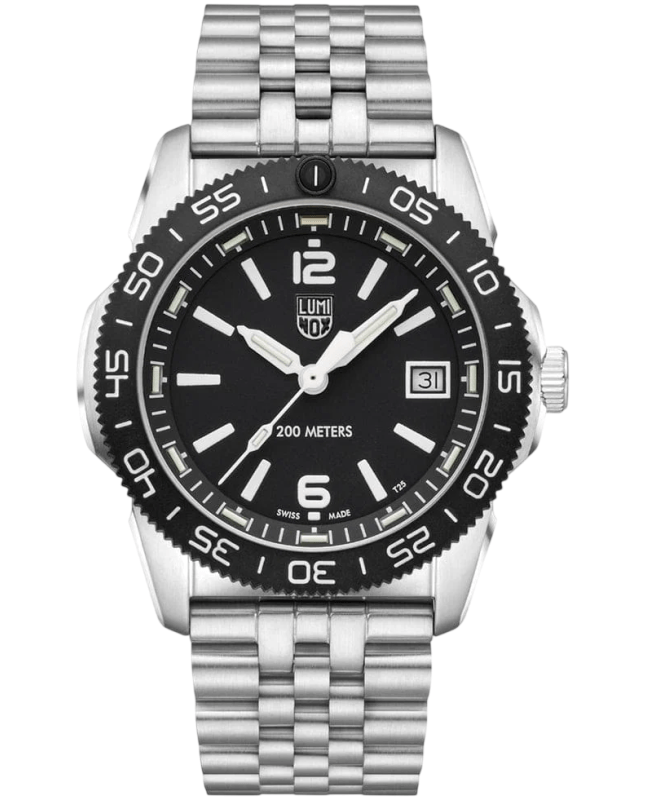 Luminox Pacific Diver Ripple 39mm Black Dial Stainless Steel Men's Watch XS.3122M.1