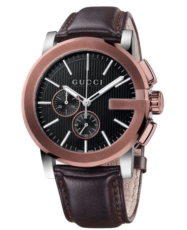 Gucci G-Chrono XL Brown PVD Case Men's Watch YA101202 | WatchMaxx