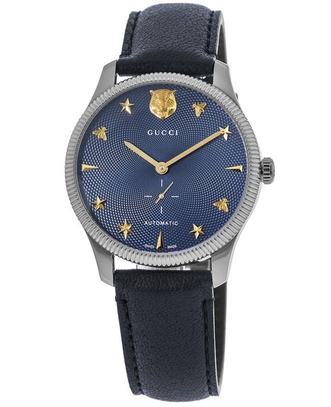 Gucci G-Timeless Automatic Blue Dial Blue Leather Strap Gucci G-Timeless Automatic Blue Dial Blue Leather Strap