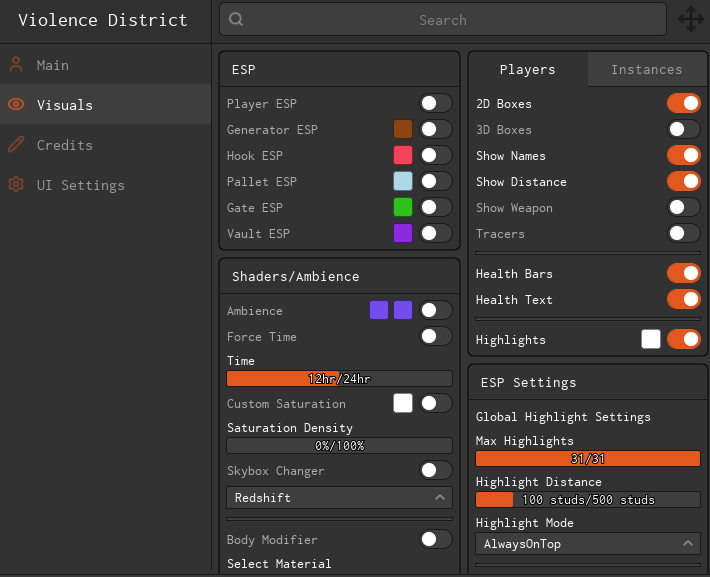 Violence District New Script Roblox