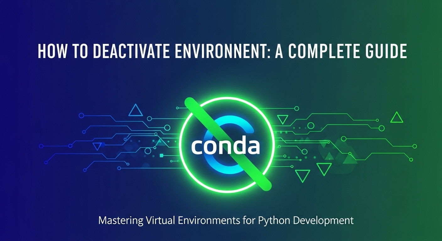 Command line showing how to deactivate a Conda environment.