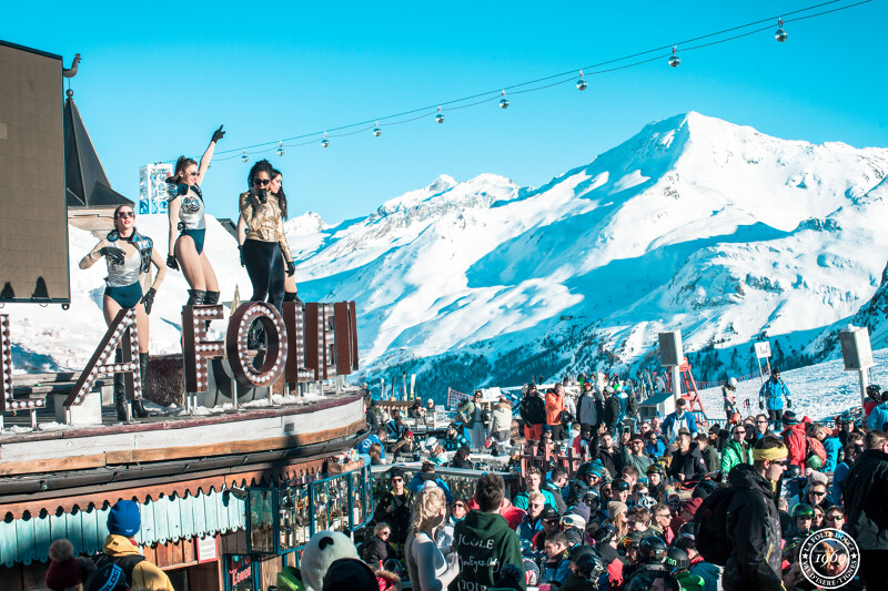 La Folie Douce terrace in Val d’Isère