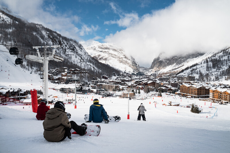 Snowboarding in Val d’Isère