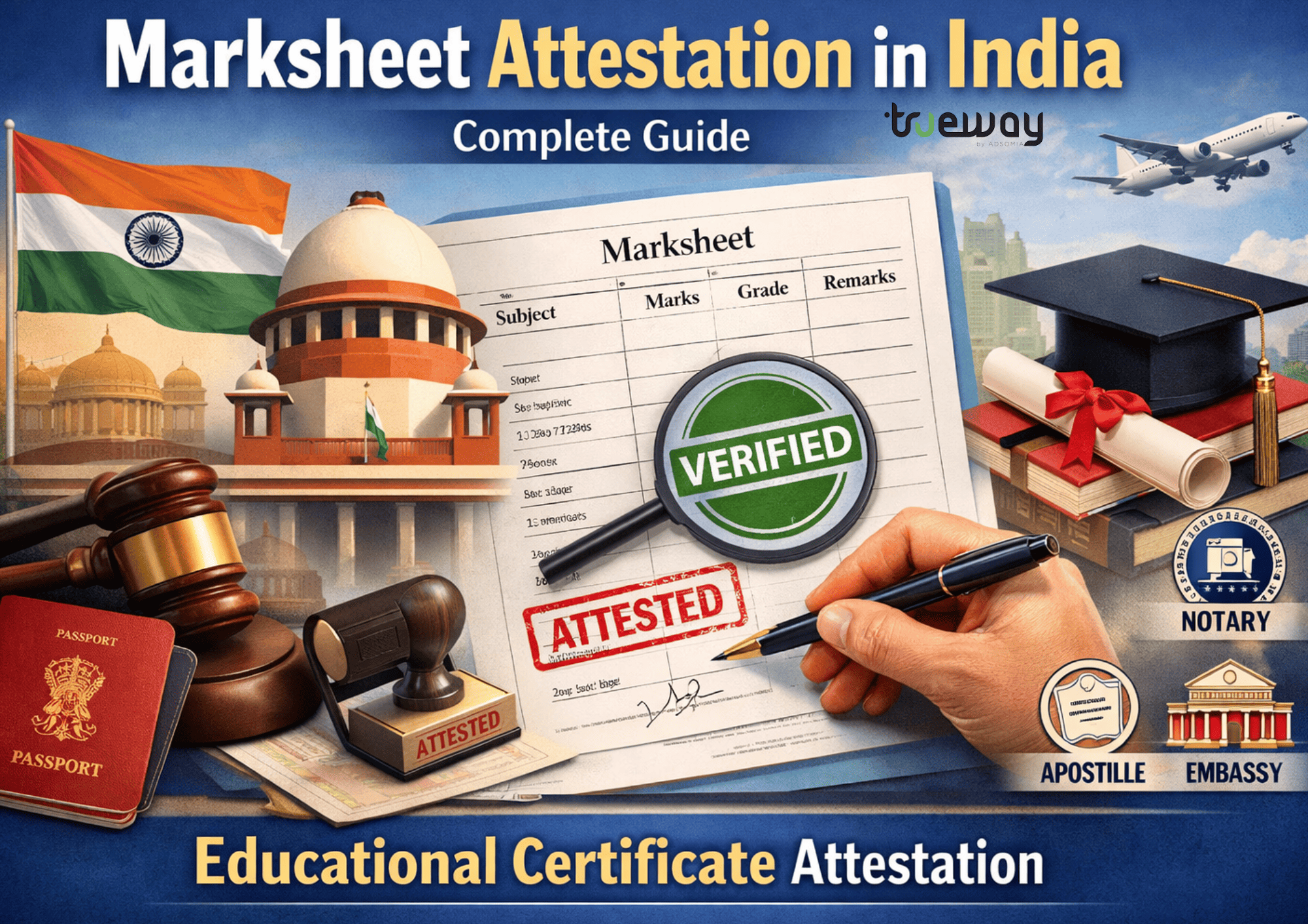 Marksheet Attestation in India – Complete Guide  | Educational Certificate Attestation