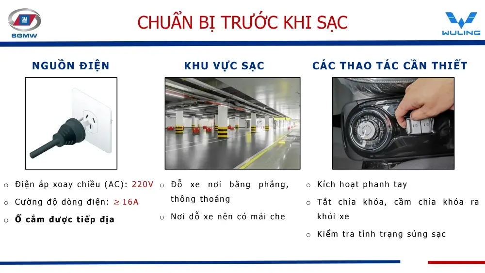 Hướng dẫn sạc xe Wuling 3