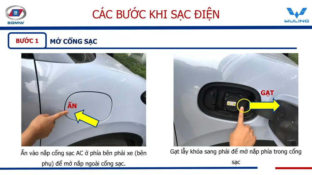 Hướng dẫn sạc xe Wuling 4
