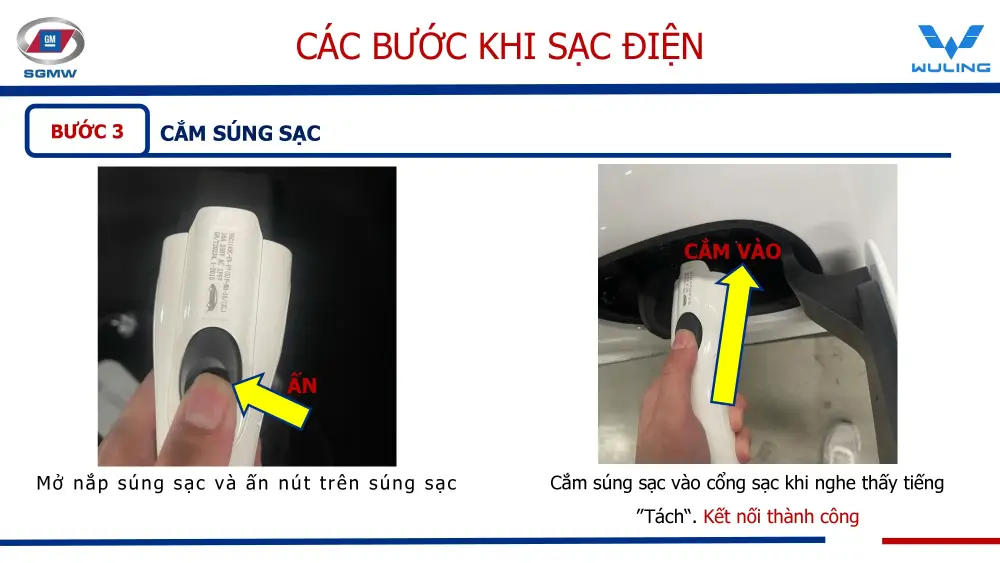 Hướng dẫn sạc xe Wuling 7