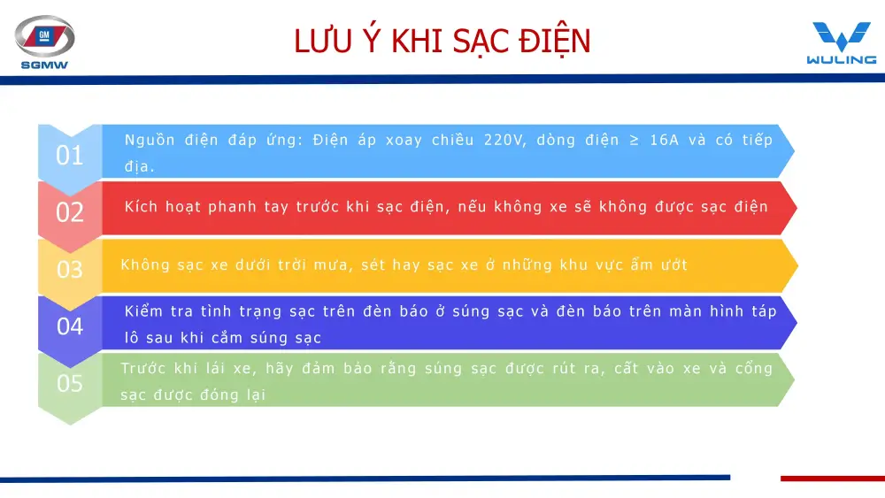 Hướng dẫn sạc xe Wuling 12