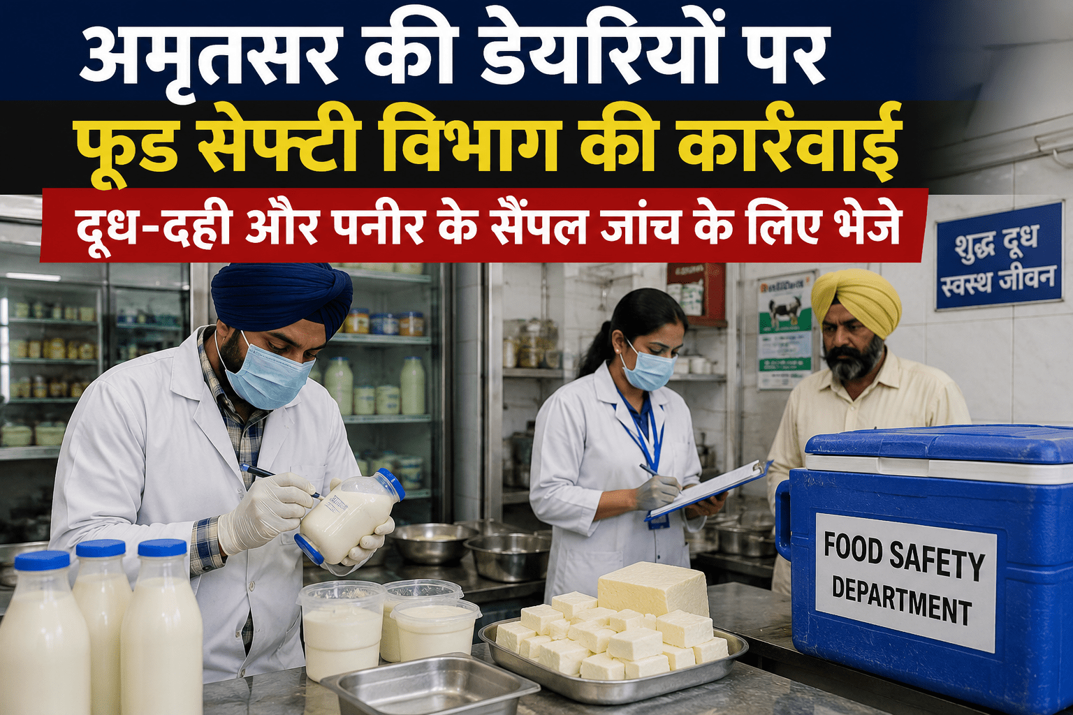 दूध-दही की शुद्धता की होगी जांच, अमृतसर में फूड सेफ्टी विभाग की कार्रवाई