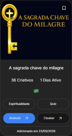Anúncio escalado com criativos ativos rastreados pela AdEscala