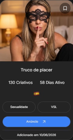 Criativo escalado monitorado pela AdEscala
