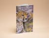 Saddle-stitched booklet with cheetahs on cover 