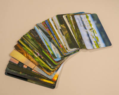 Deck of cards spread out