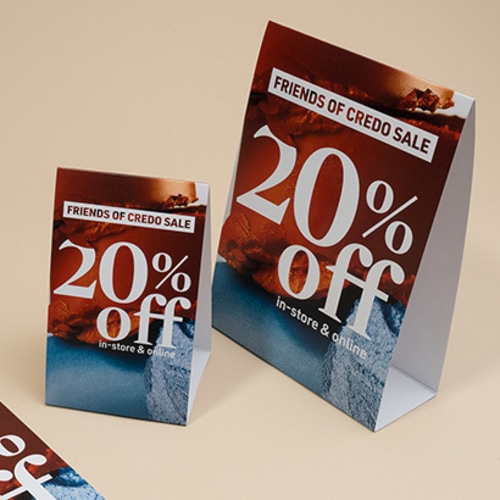 Trifold table sale tent