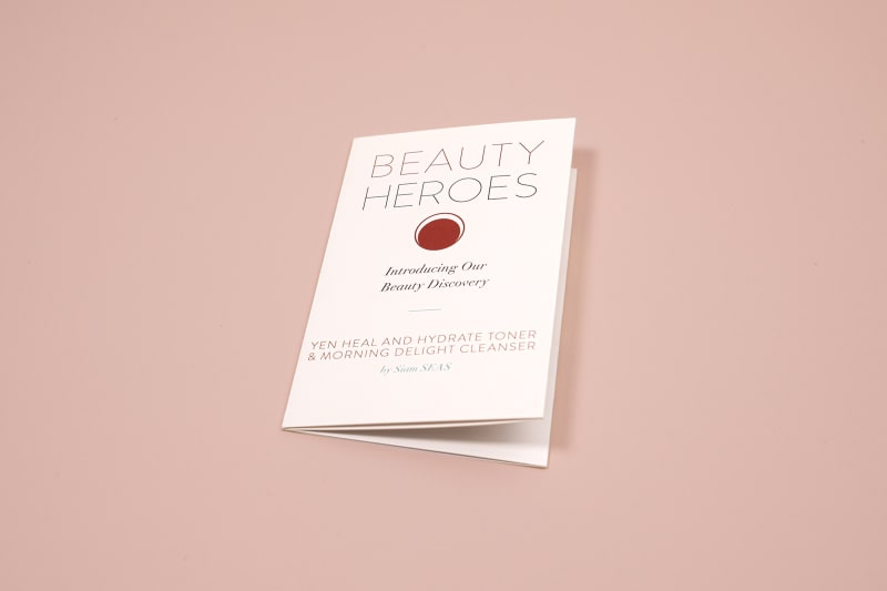 Beauty Heroes double gate fold brochures